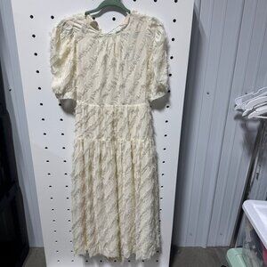 NWT En Saison Tan Dress With Frill Size Medium